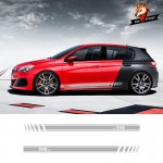 Car Vinyl Car Side Stripes Sticker Auto Door Decals Graphics Side Stripe Skirt Decal Sticker for Peugeot 308 Car StIcker